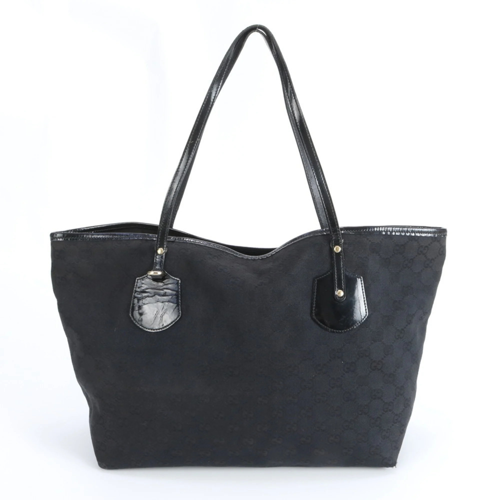 Gucci GG Canvas Jolie 211975 Leather Tote Bag Shoulder Black Women's - Picture 3 of 10
